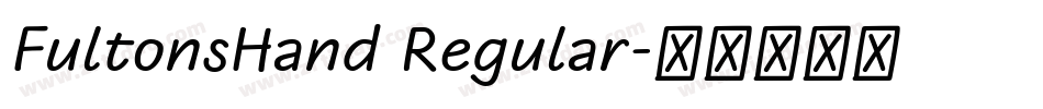 FultonsHand Regular字体转换